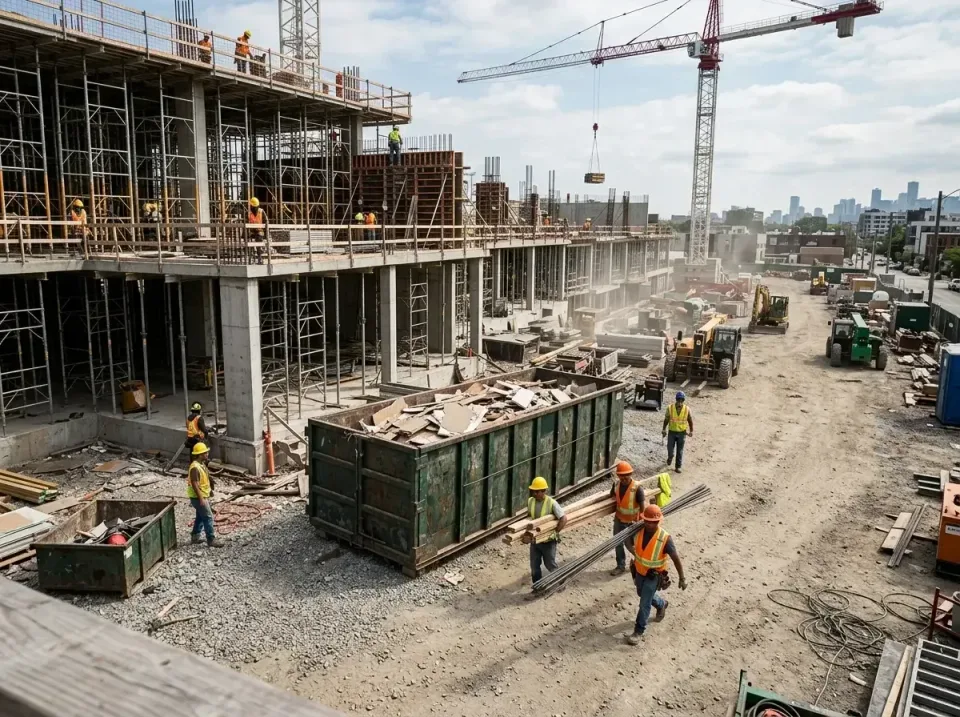 commercial-construction-site-w-002 — project overview, Local Dumpster Rental in Rutherford, PA