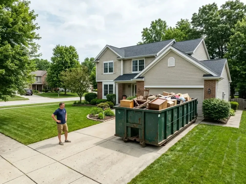 residential-driveway-dumpster-001 — 4 Warning Signs Your Rutherford Job Needs a Dumpster Rental, Local Dumpster Rental in Ru…