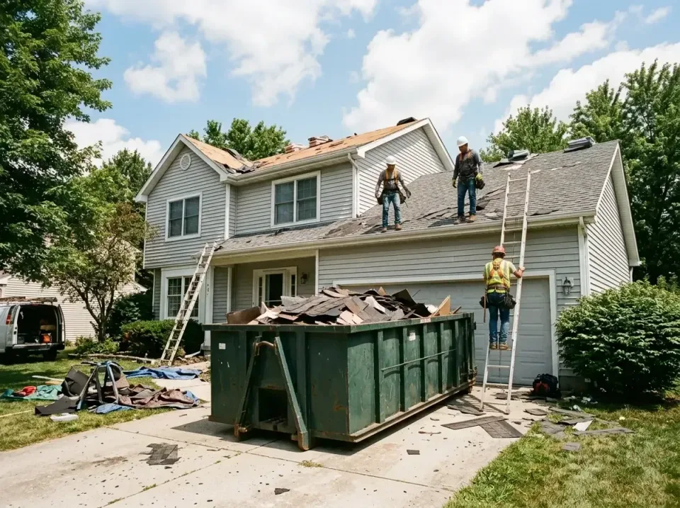 roofing-project-shingle-dispos-005 — completed project, Local Dumpster Rental in Rutherford, PA