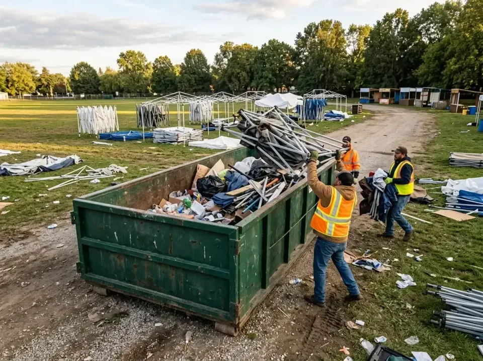 temporary-event-waste-containe-016 — recent job completion, Local Dumpster Rental in Rutherford, PA