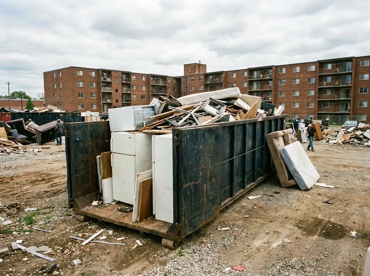 Local Dumpster Rental — specialist at work